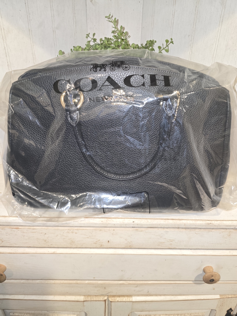 🔥 Coach Black Leather Satchel Bag